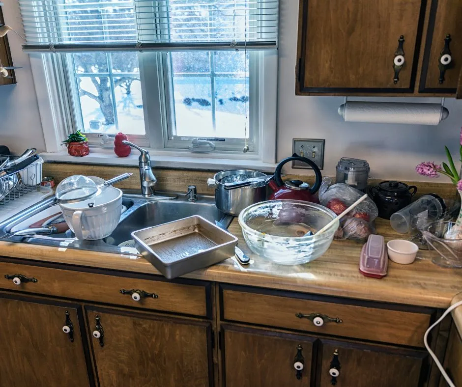 Messy kitchen